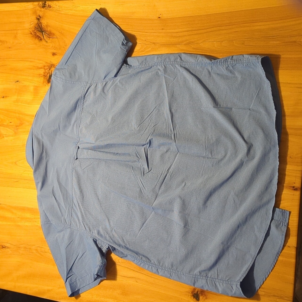 Medium Blue Rohan Button Up Travel Short Sleeved Performance Shirt - Picture 2 of 6